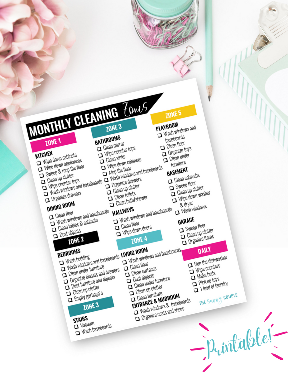 15 Minute Speed Cleaning Checklist {Digital Download} – The Savvy