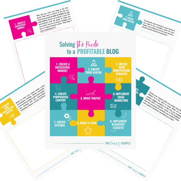 Solving The Puzzle to a Profitable Blog Workbook {Digital Download}